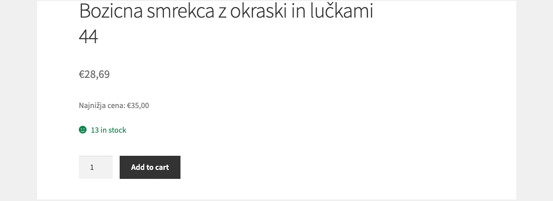 izdelek v spletni trgovini